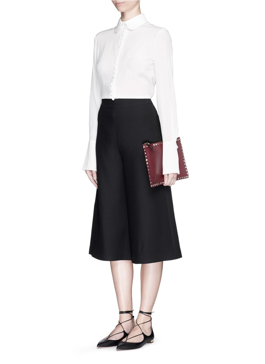 valentino rockstud leather pouch