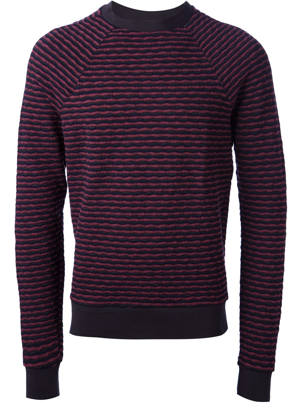 Paul smith Striped Crew Neck Sweater in Purple for Men (pink & purple ...