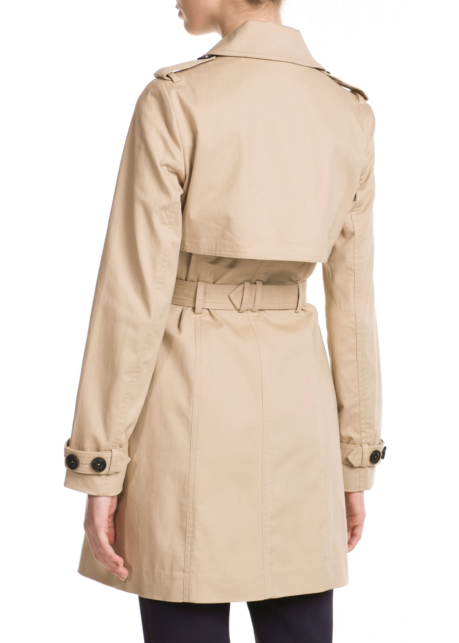 Mango Classic Cotton Trench Coat in Natural - Lyst