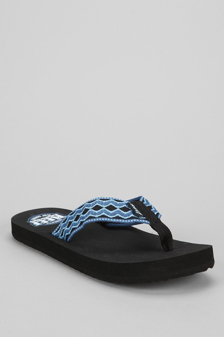 Reef Smoothy 30th Anniversary Thong Sandal in Black (Blue) for Men - Lyst