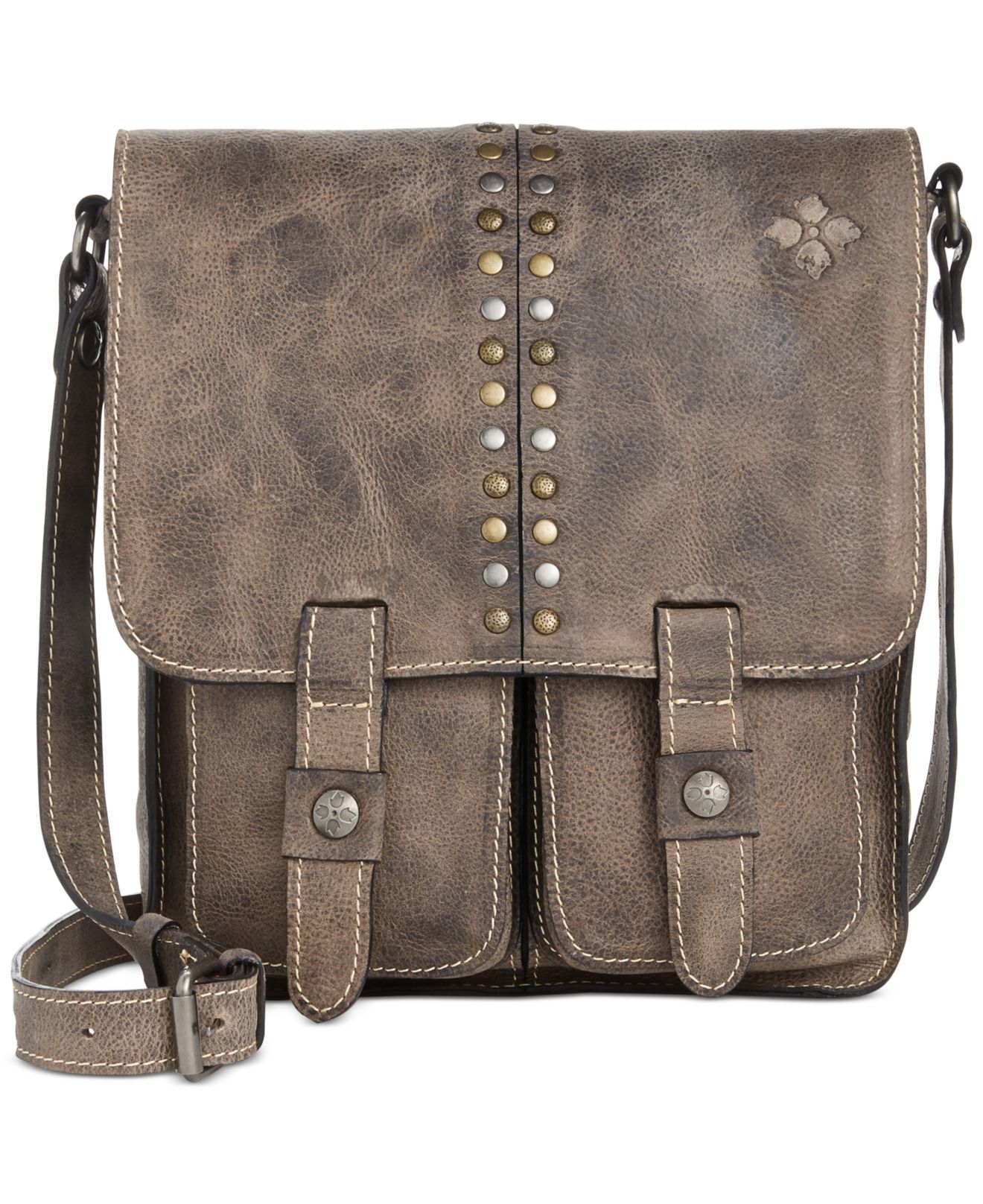 Patricia nash Distressed Vintage Armeno Messenger Bag in Gray (Grey