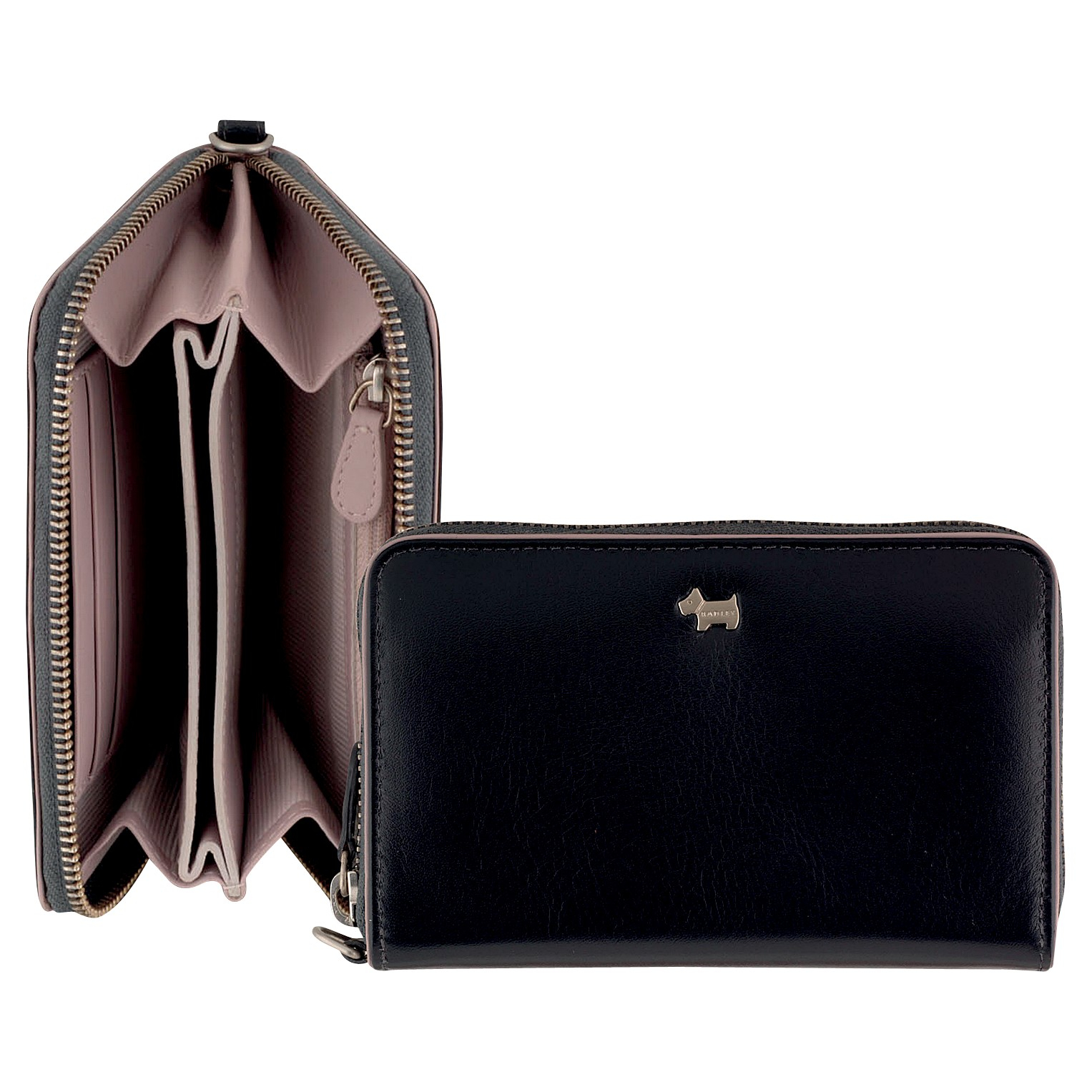 Radley Blair Medium Zip Wristlet Leather Purse In Black Lyst Gallery