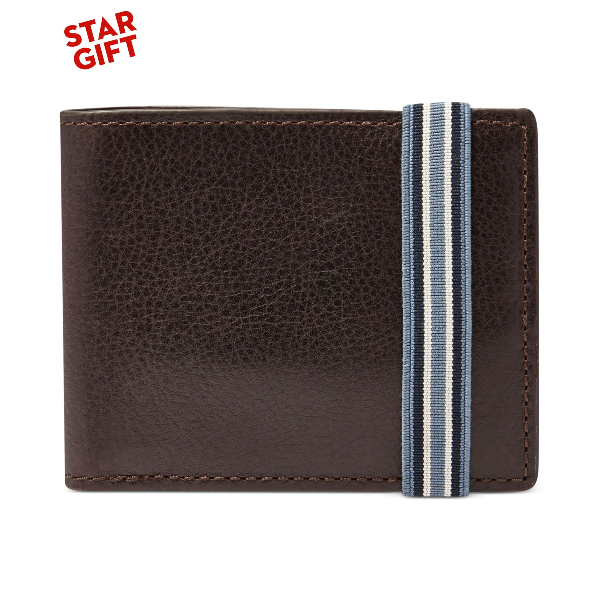 Fossil Aric Bifold Wallet in Blue for Men