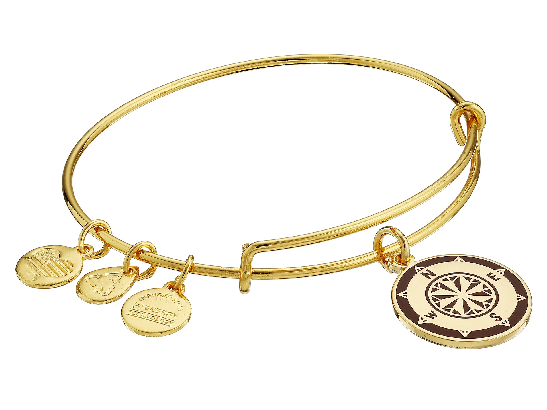 Alex And Ani Color Infusion Compass Expandable Bangle in Gold (Gold