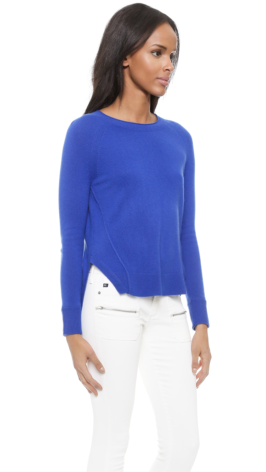 electric blue cashmere jumper
