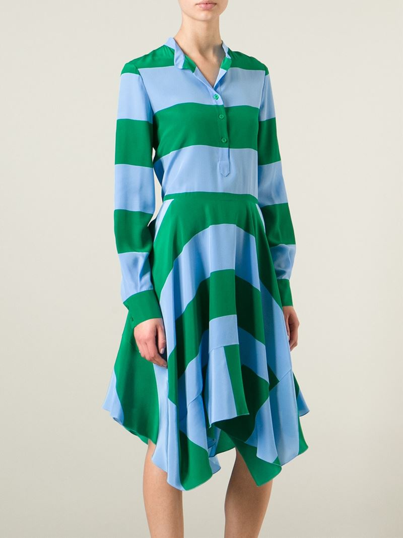red and green striped dress