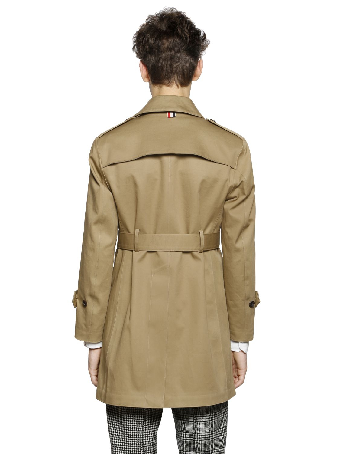 Thom browne Cotton Mac Trench Coat in Natural for Men | Lyst
