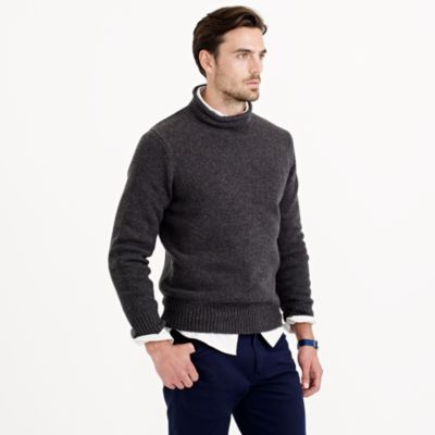 J crew roll neck sweater mens Clearance