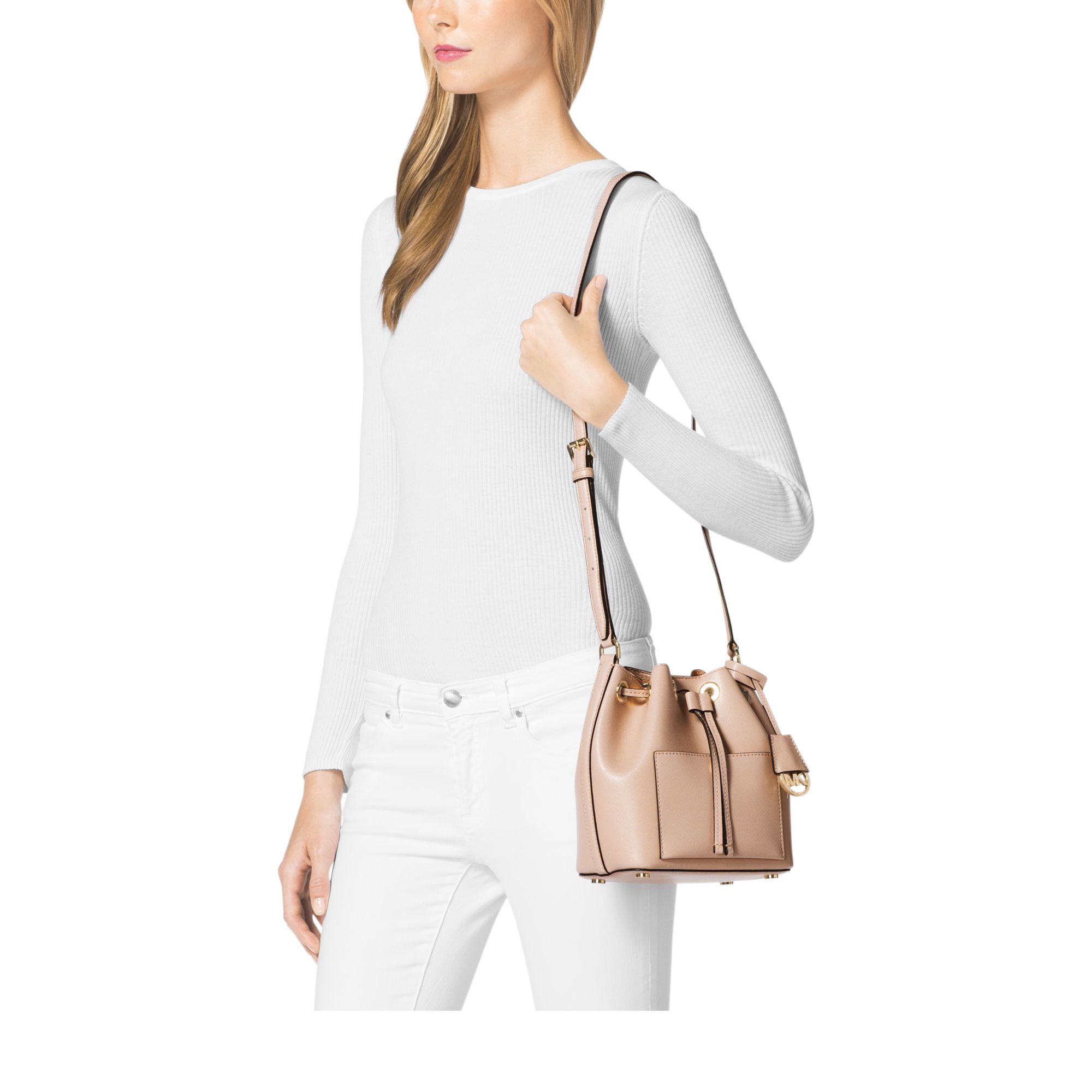 michael michael kors greenwich medium bucket bag