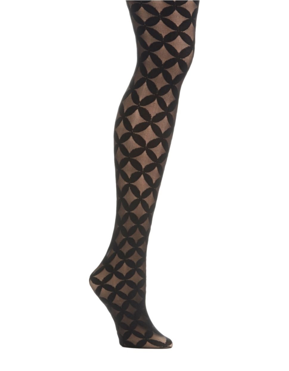 Pretty polly Diamond Patterned Tights in Black | Lyst