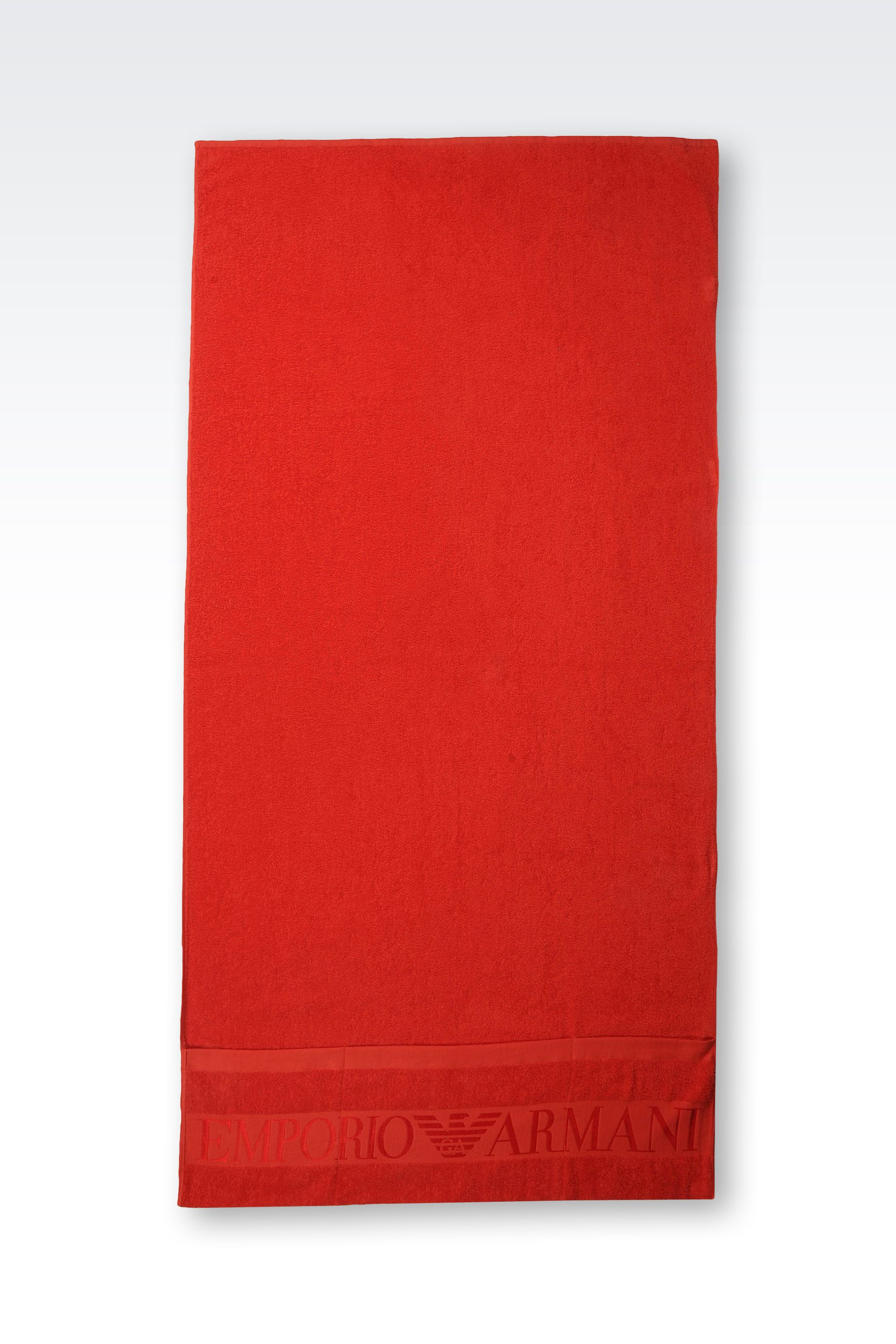 Emporio armani Beach Towel in Red for Men | Lyst