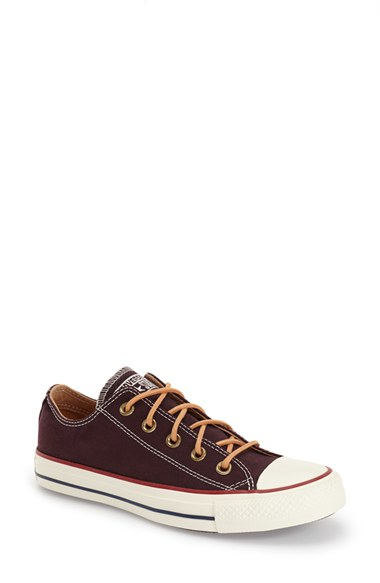 black all star peached canvas ox trainers