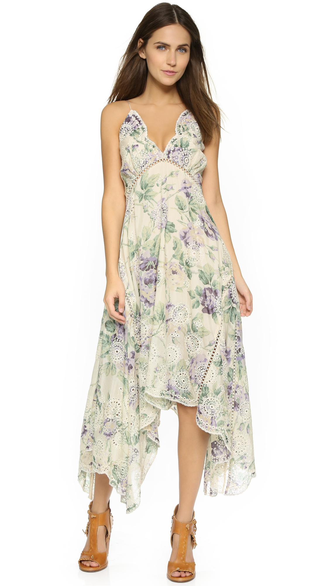 Zimmermann Lucia Embroidered Floral Dress - Floral in Natural - Lyst