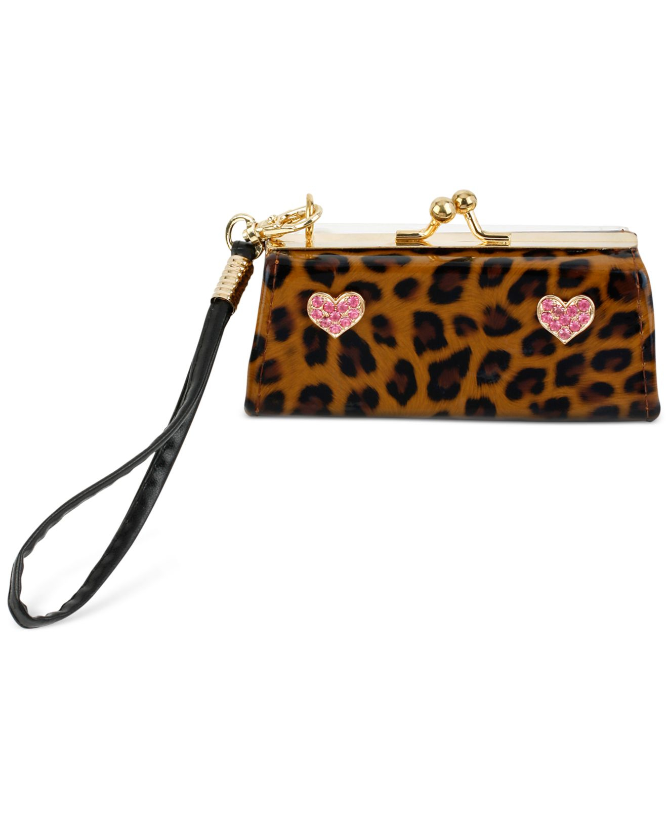 betsey johnson leopard print purse
