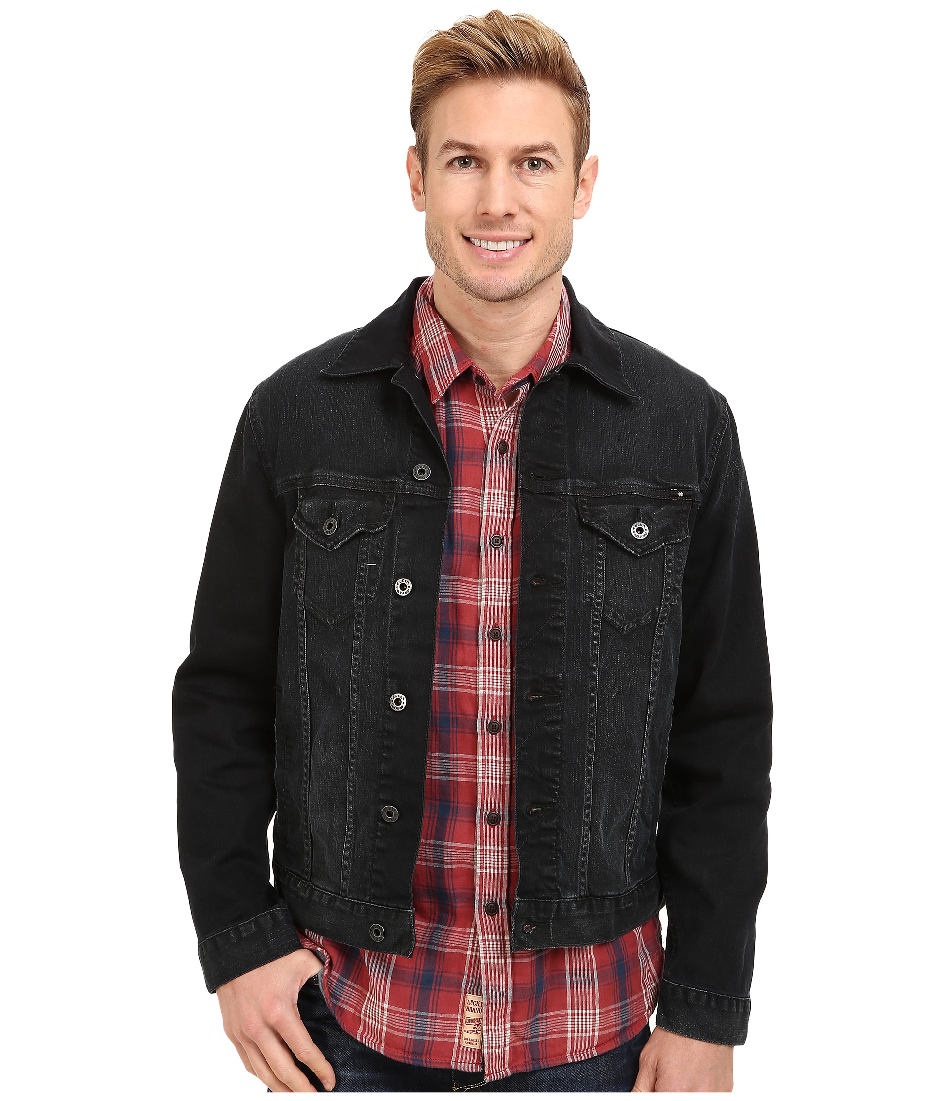 lucky brand black denim jacket