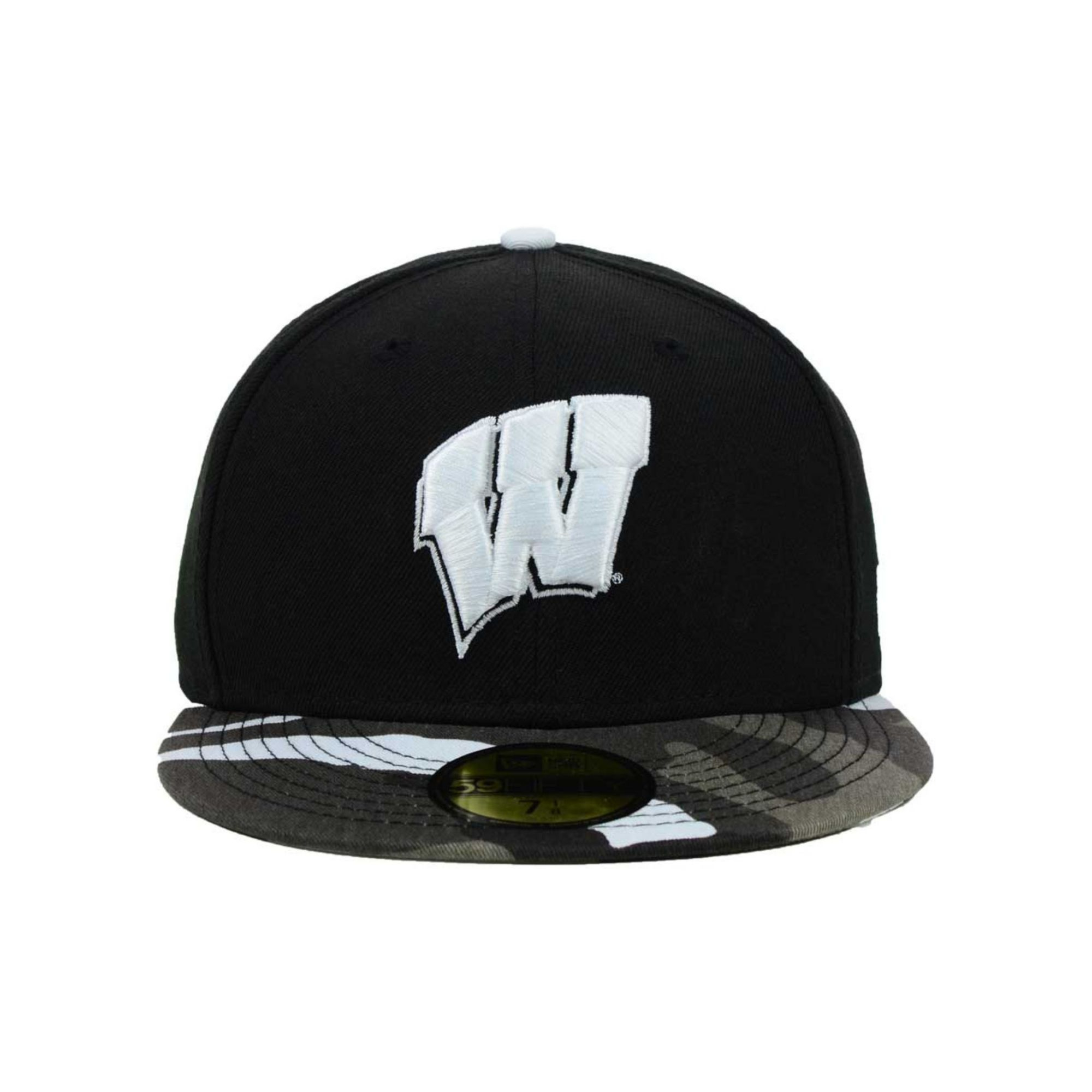 KTZ Wisconsin Badgers Urban Camo 59fifty Cap in Black/White (Black) for Men  - Lyst