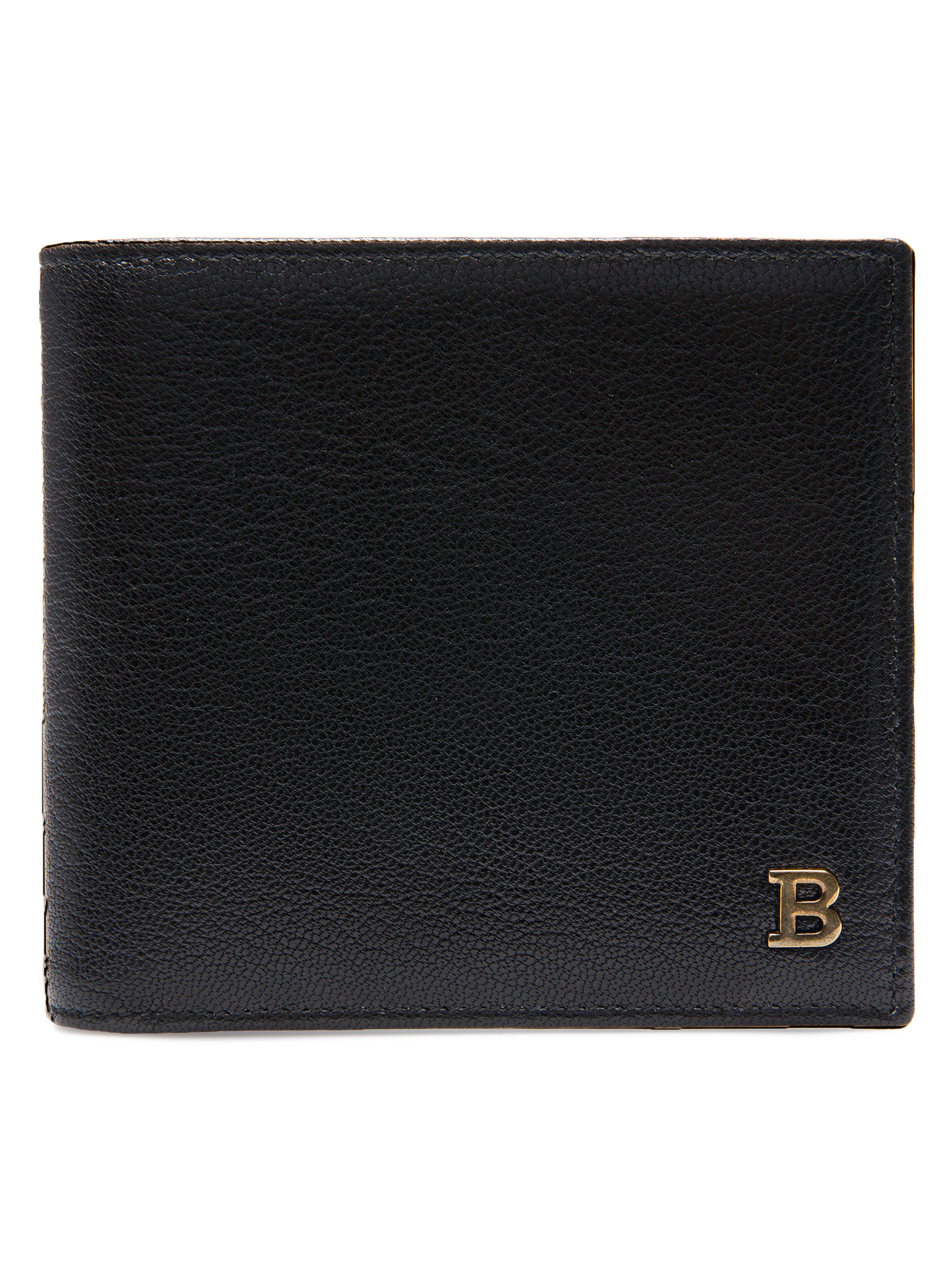 Bally Metal B Leather Bifold Wallet in Black for Men | Lyst