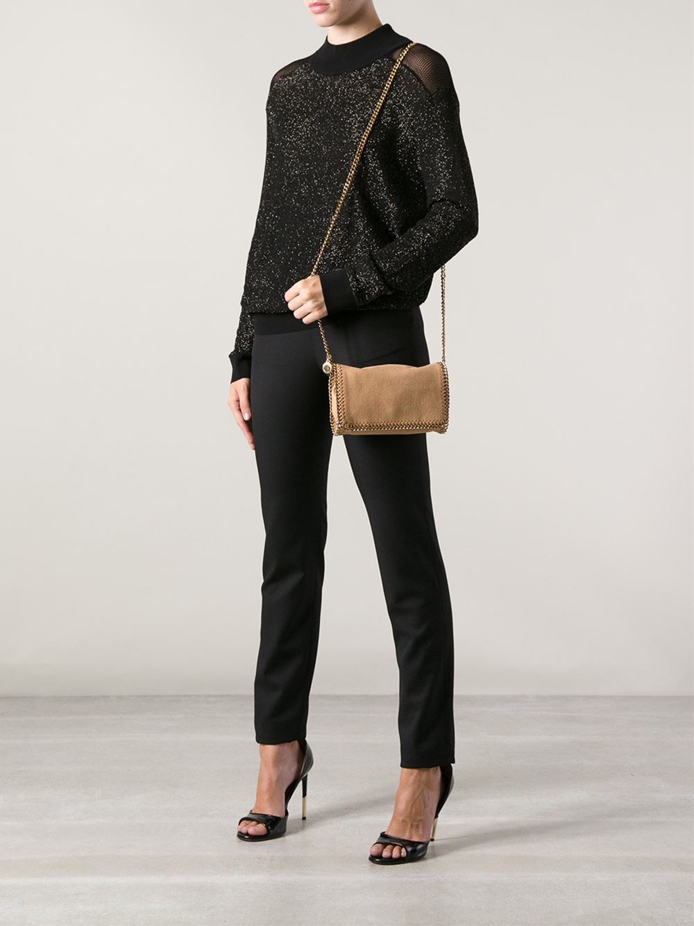 Lyst Stella Mccartney Falabella Small Shoulder Bag in Natural