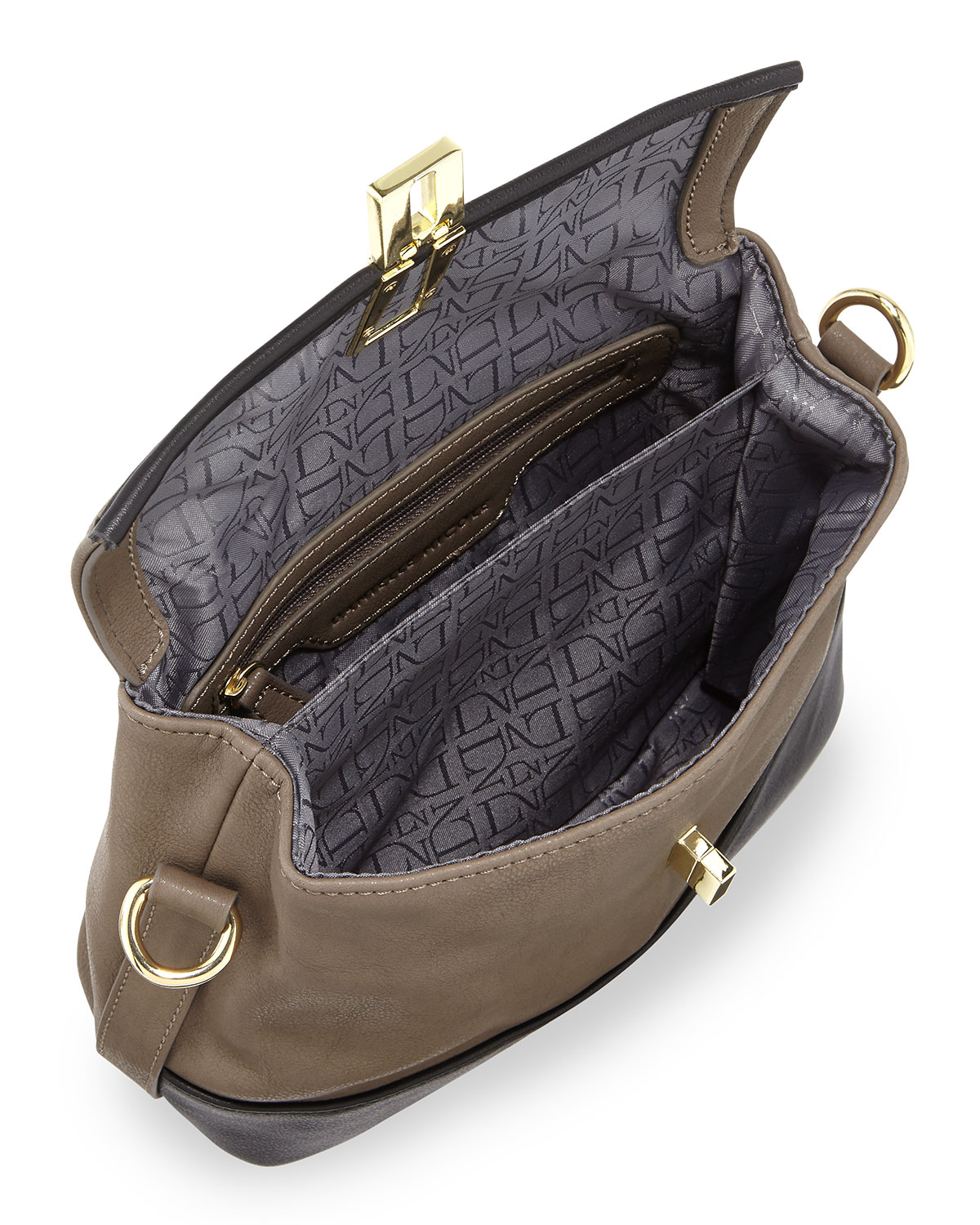 Danielle nicole Colorblock FauxLeather Crossbody Bag in Brown (mocha