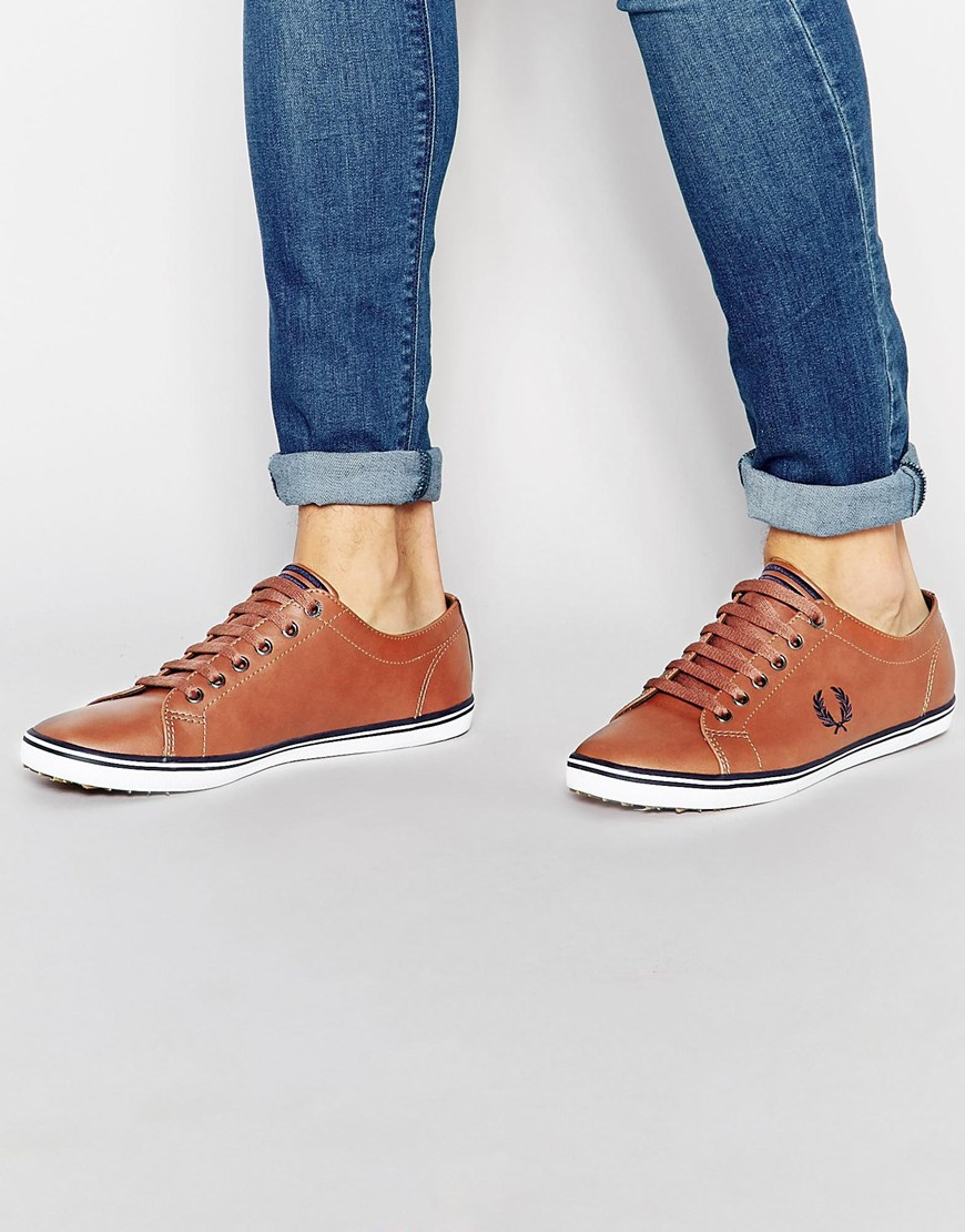 fred perry leather plimsolls