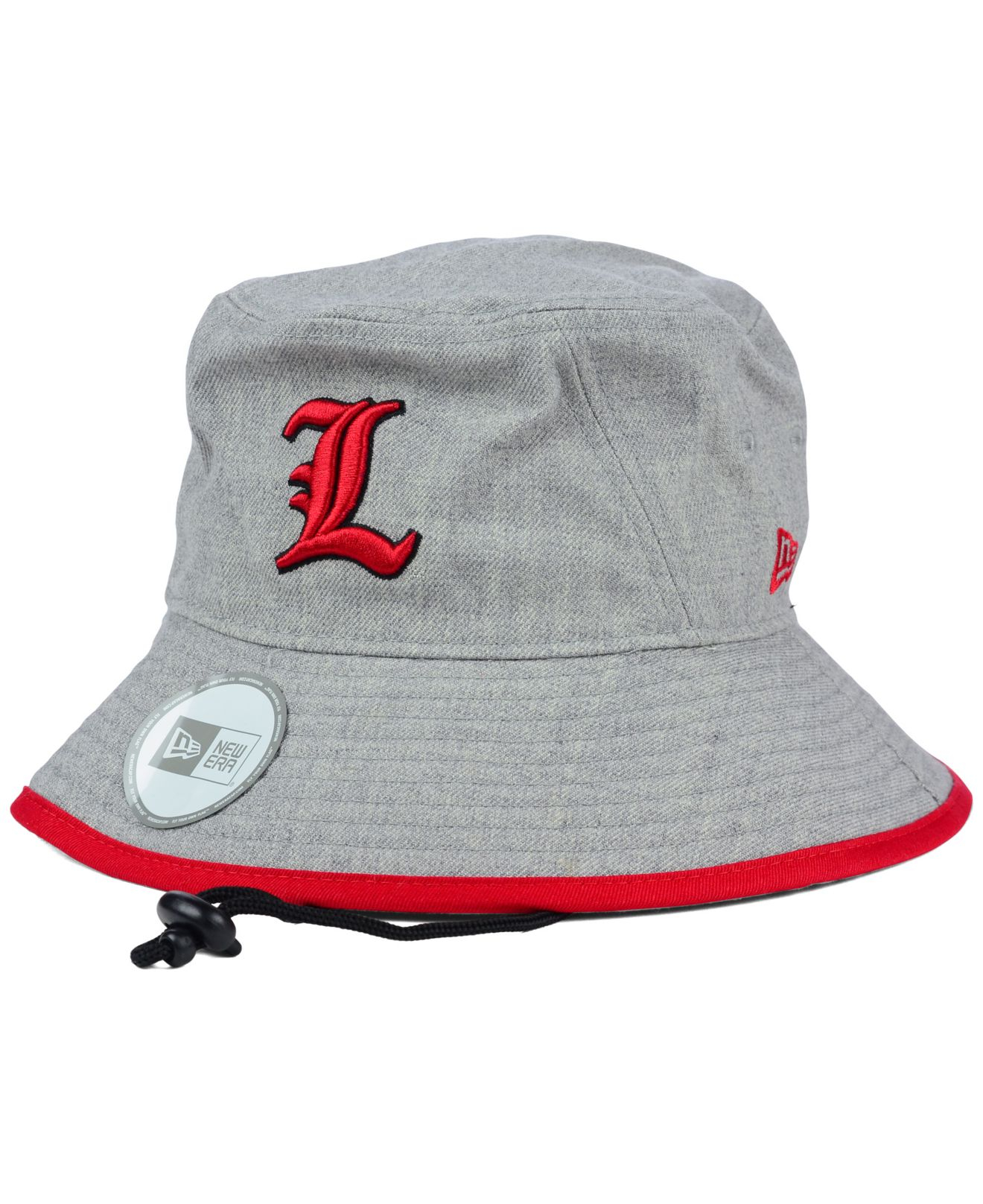 KTZ Louisville Cardinals Tip Bucket Hat in Gray Lyst