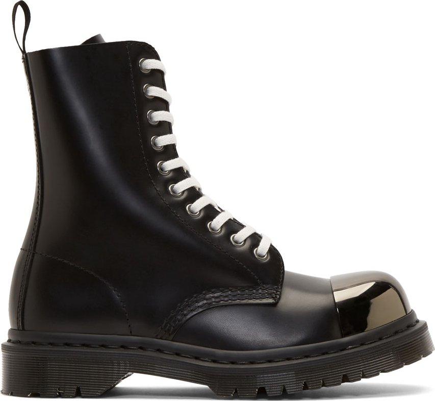 Dr. Martens Black Leather Steel Toe Grasp Boots for Men | Lyst