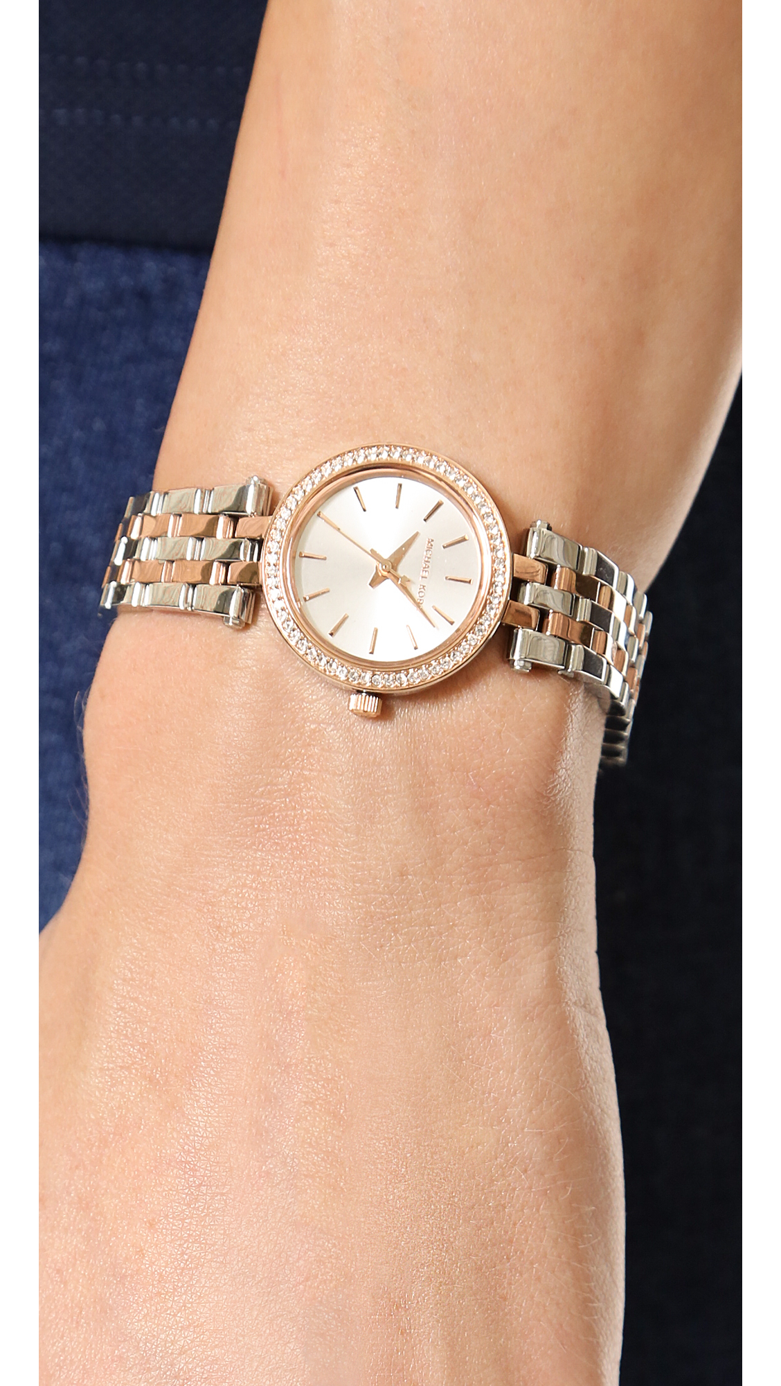 Michael Kors Petite Darci Watch Rose Goldsilver in Rose Gold/Silver (Pink)  - Lyst