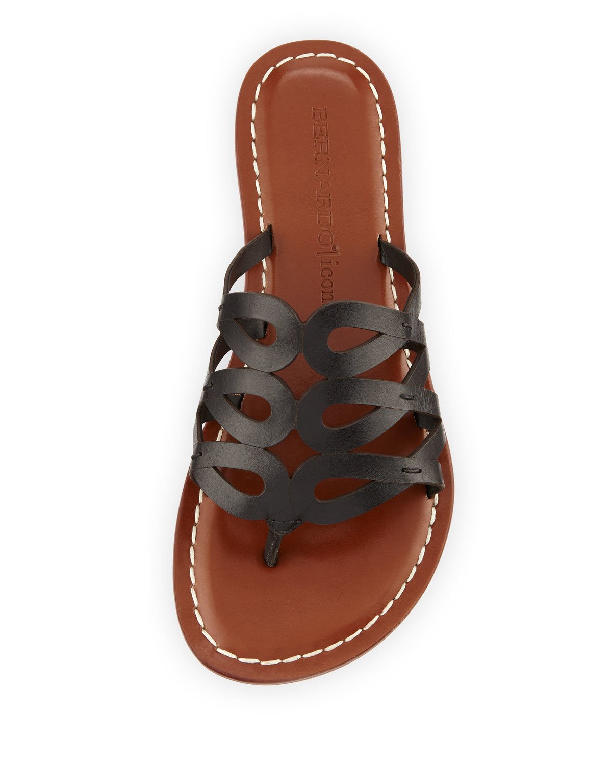 Bernardo Magnolia Leather Slide Sandal in Black - Lyst