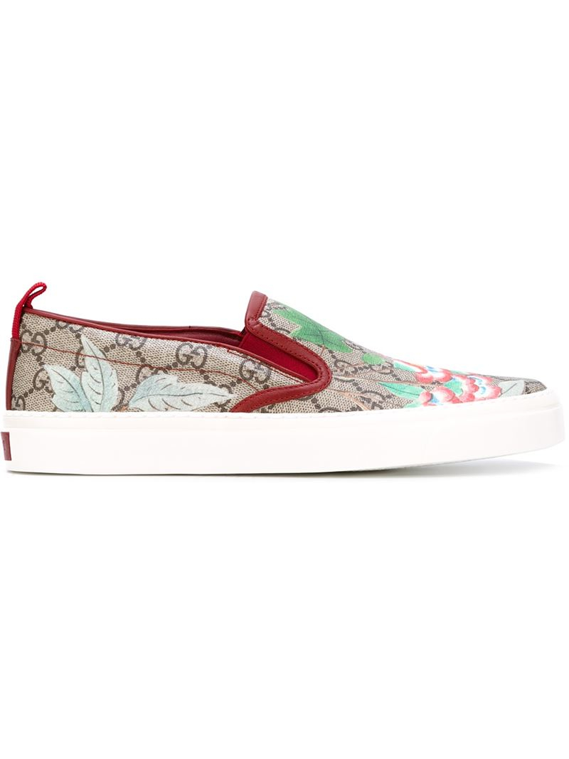 Gucci Floral Slip-on Sneakers for Lyst