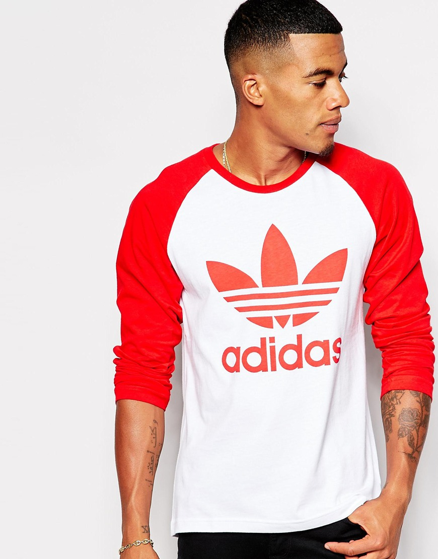 adidas white and red t shirt