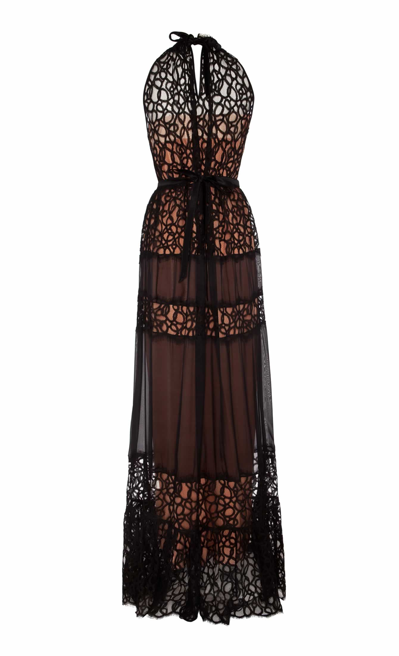 Temperley london Long Lily Graphic Dress in Black | Lyst
