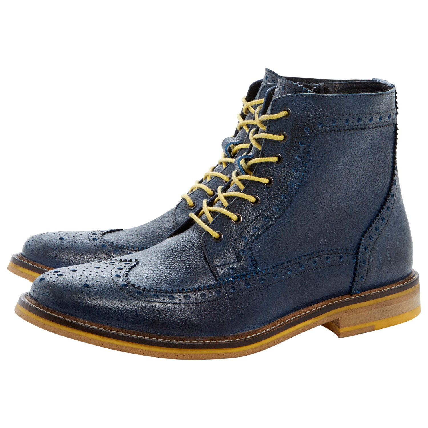 blue brogue boots