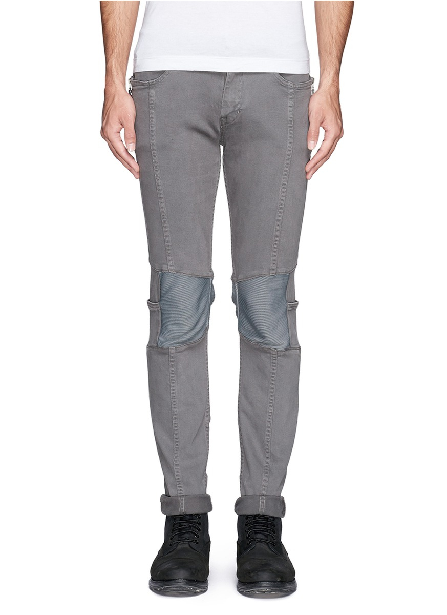 Helmut Lang 'moto' Ribbed Stretch Panel 