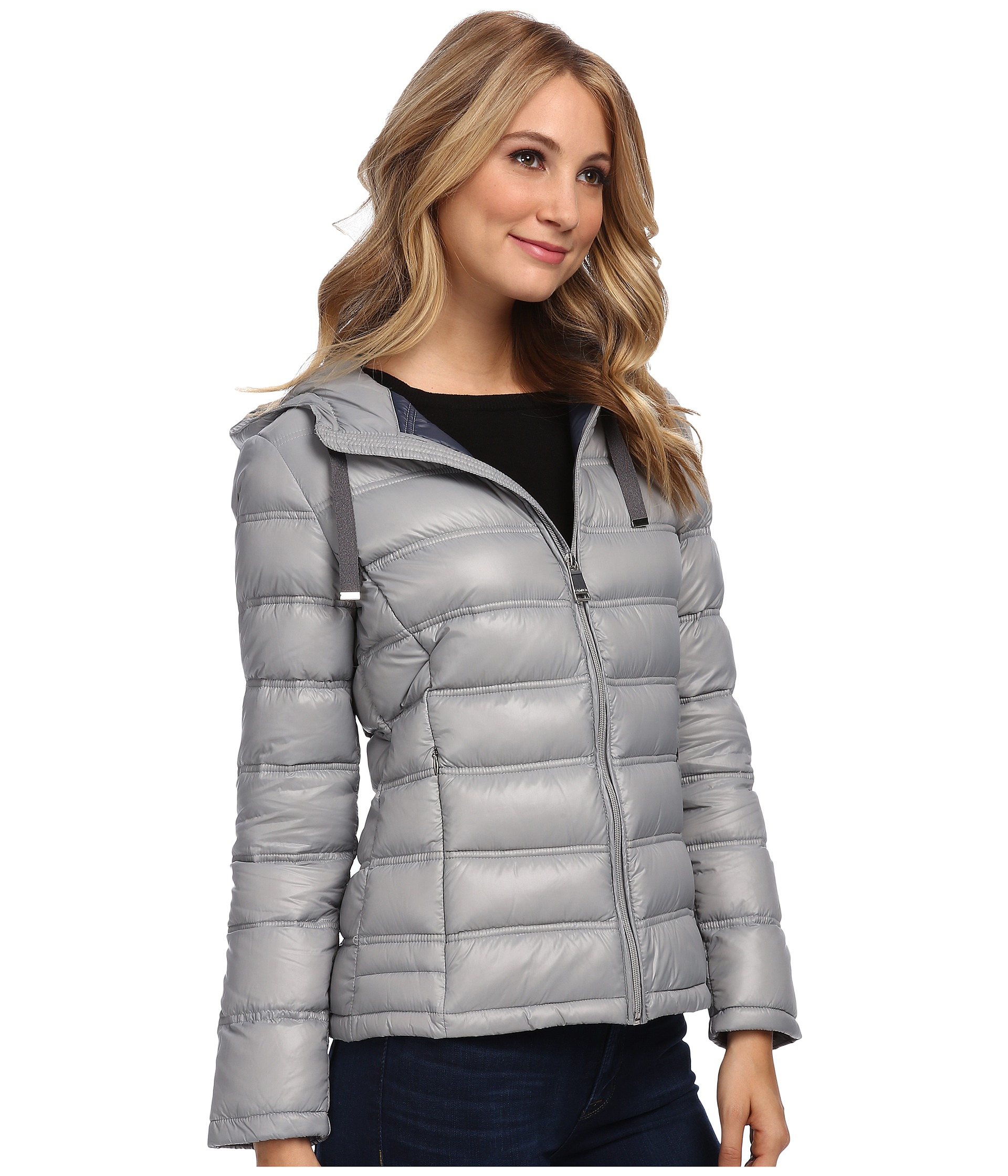 Download Calvin Klein Zipfront Puffy Packable Down Jacket in ...