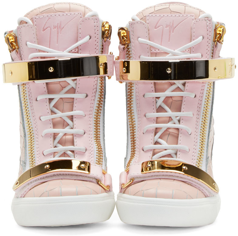 Giuseppe Zanotti Pink Lorenz High_top Wedge Sneakers | Lyst