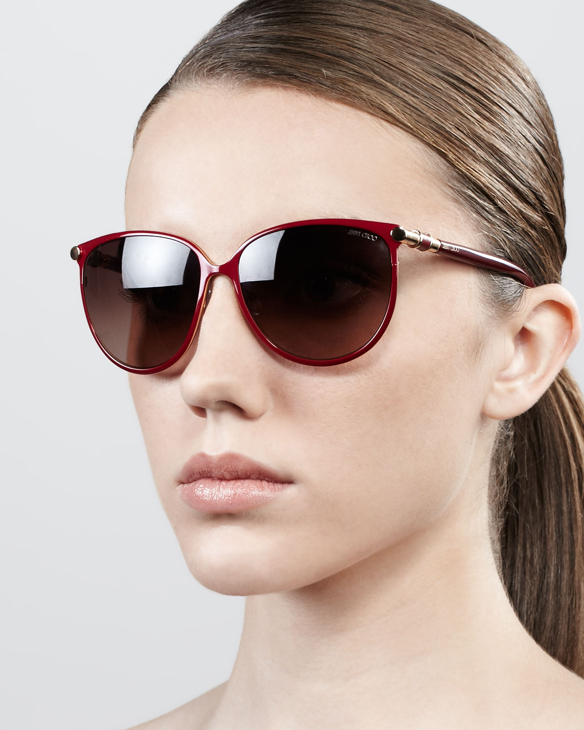 Jimmy Choo Juliet Metal Cateye Sunglasses Black Lyst