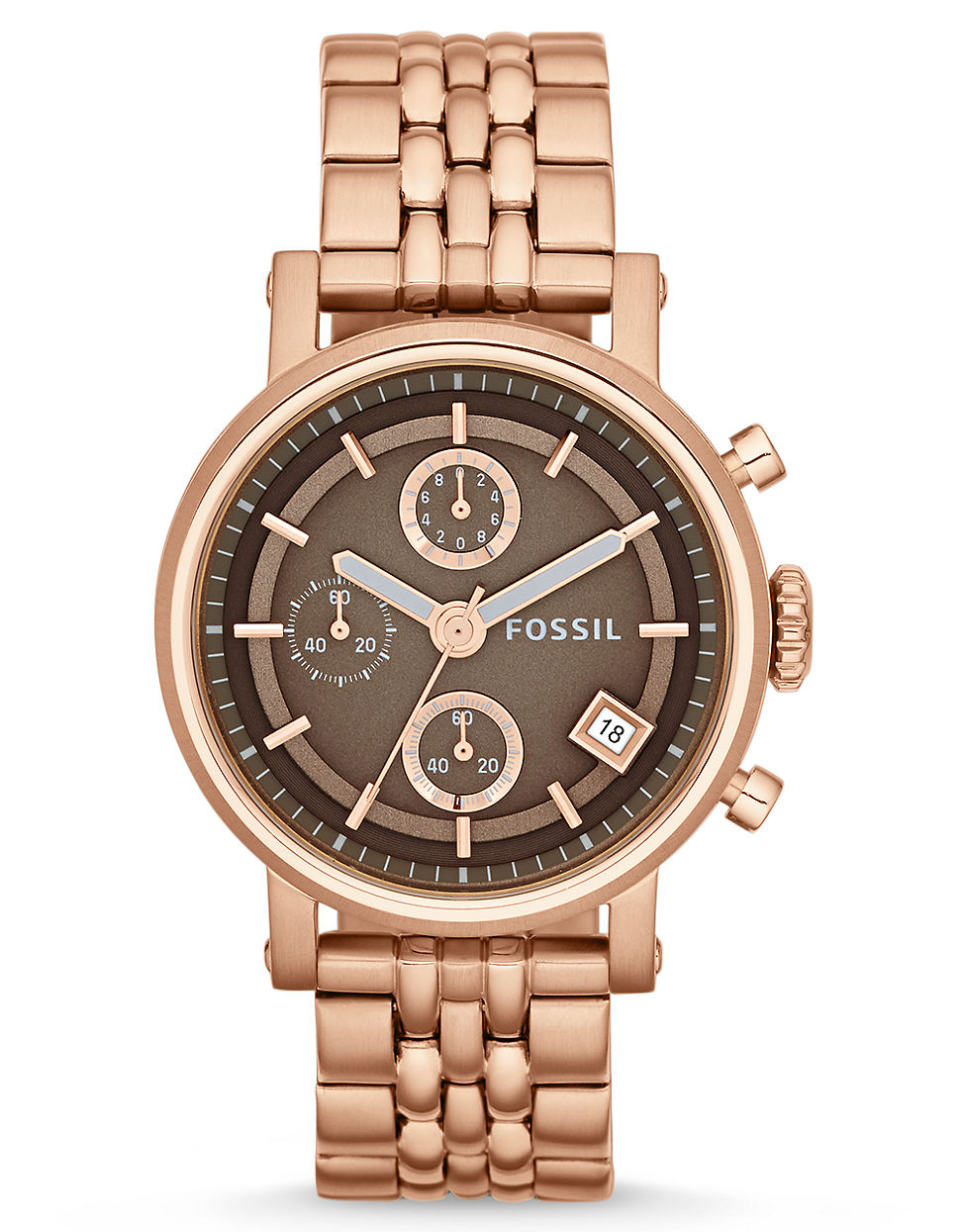 Lyst - Fossil Ladies Original Boyfriend Rose Gold-Tone Watch in Metallic