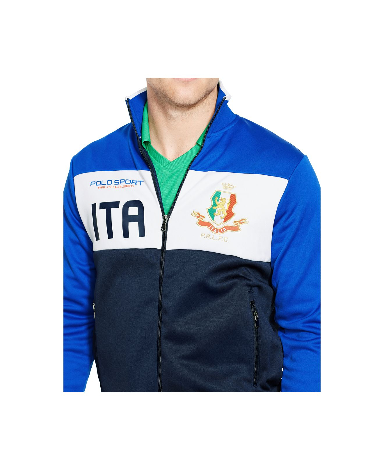 Polo Ralph Lauren Polo Sport Italia Tech Fleece Track Jacket in French Navy  (Blue) for Men - Lyst