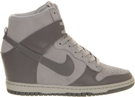 Nike Dunk Sky High Tops in Gray (grey) | Lyst