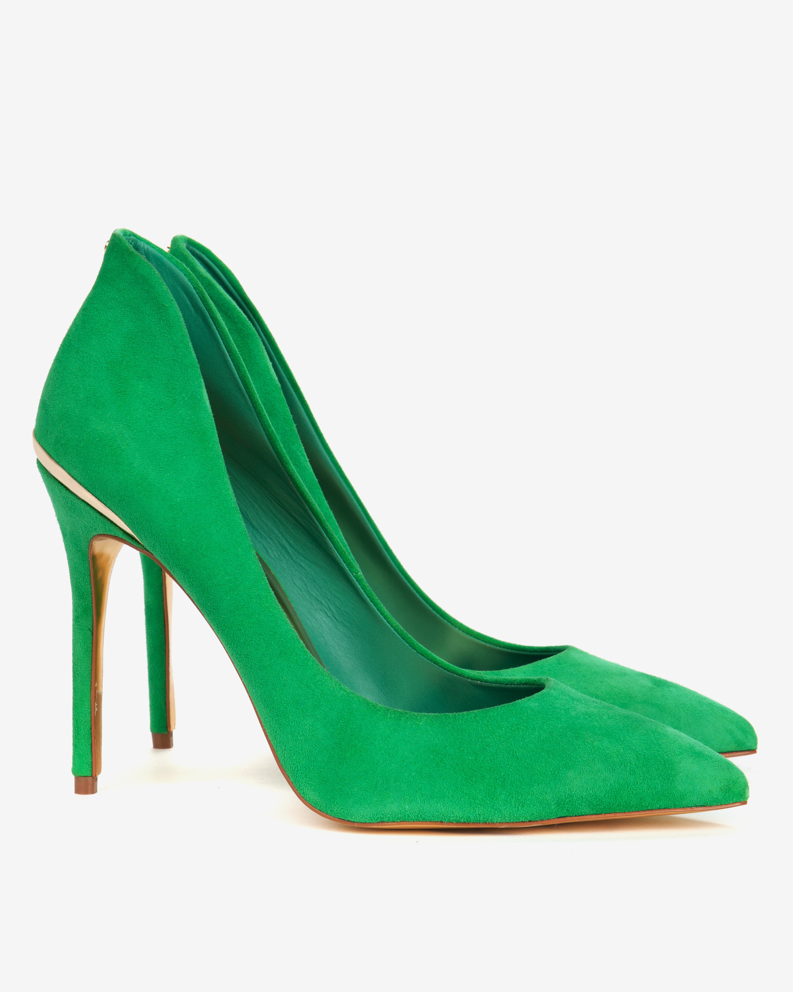 Ted Baker Suede High Back Court Shoes in Dark Green (Green) - Lyst