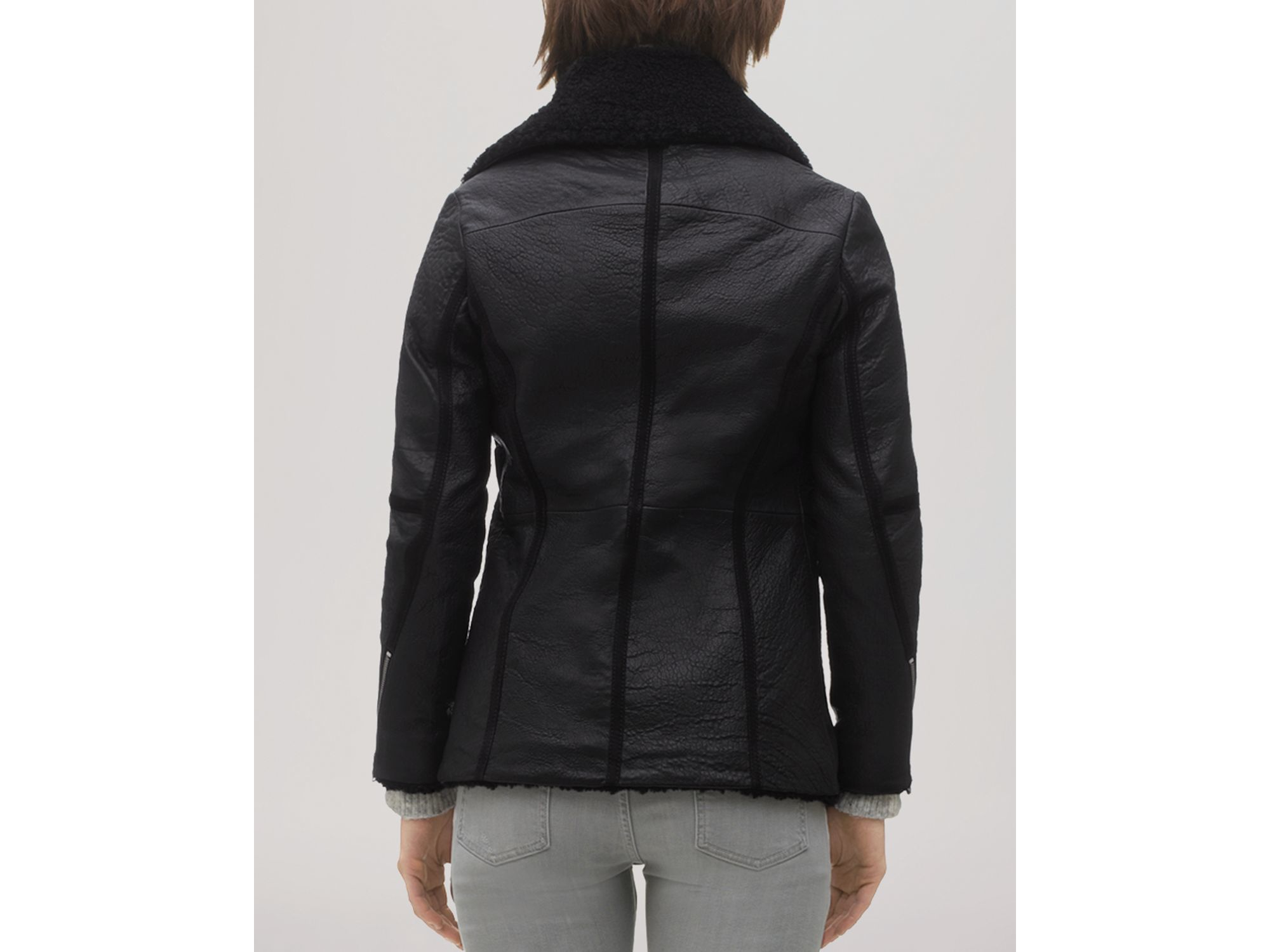 whistles bubble leather jacket