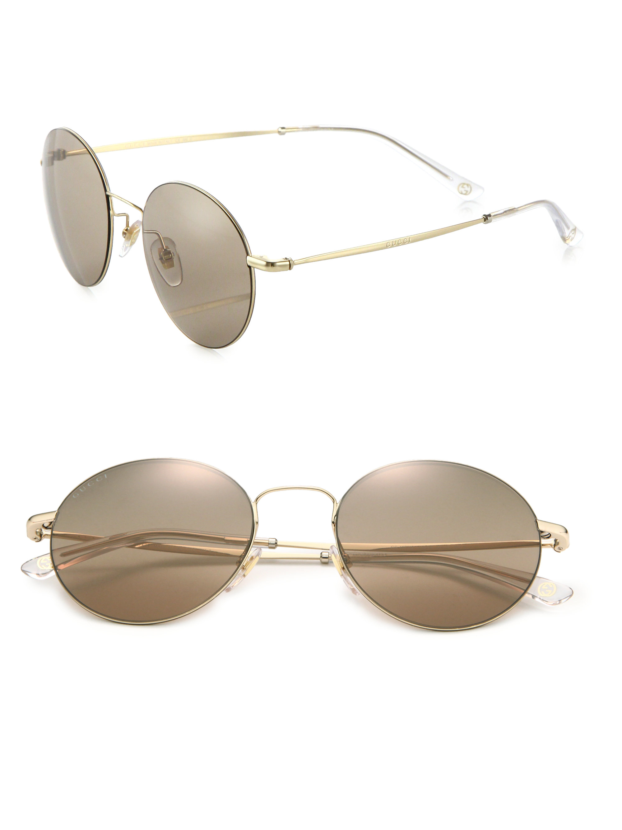 gucci round gold glasses