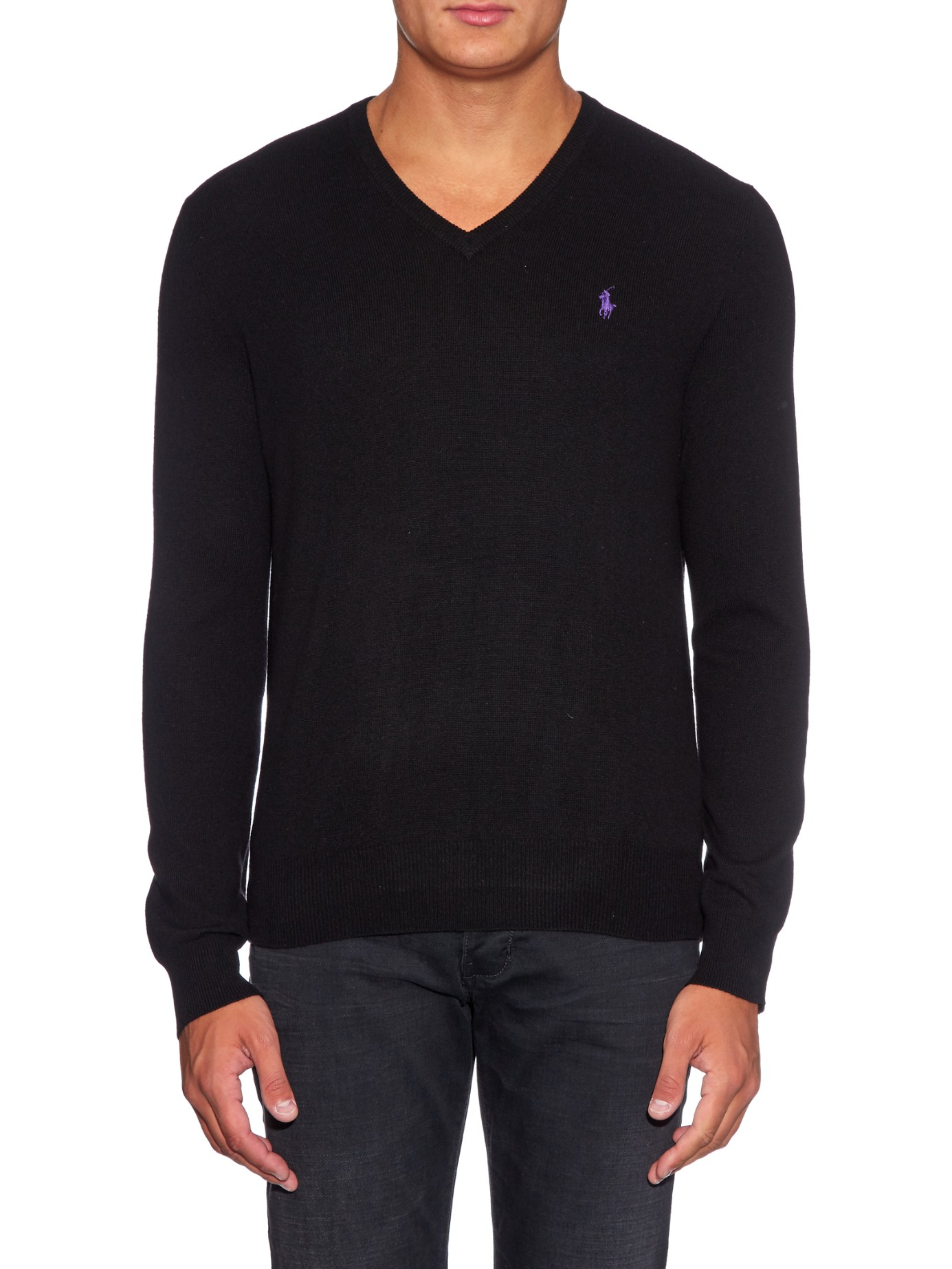 ralph lauren black v neck