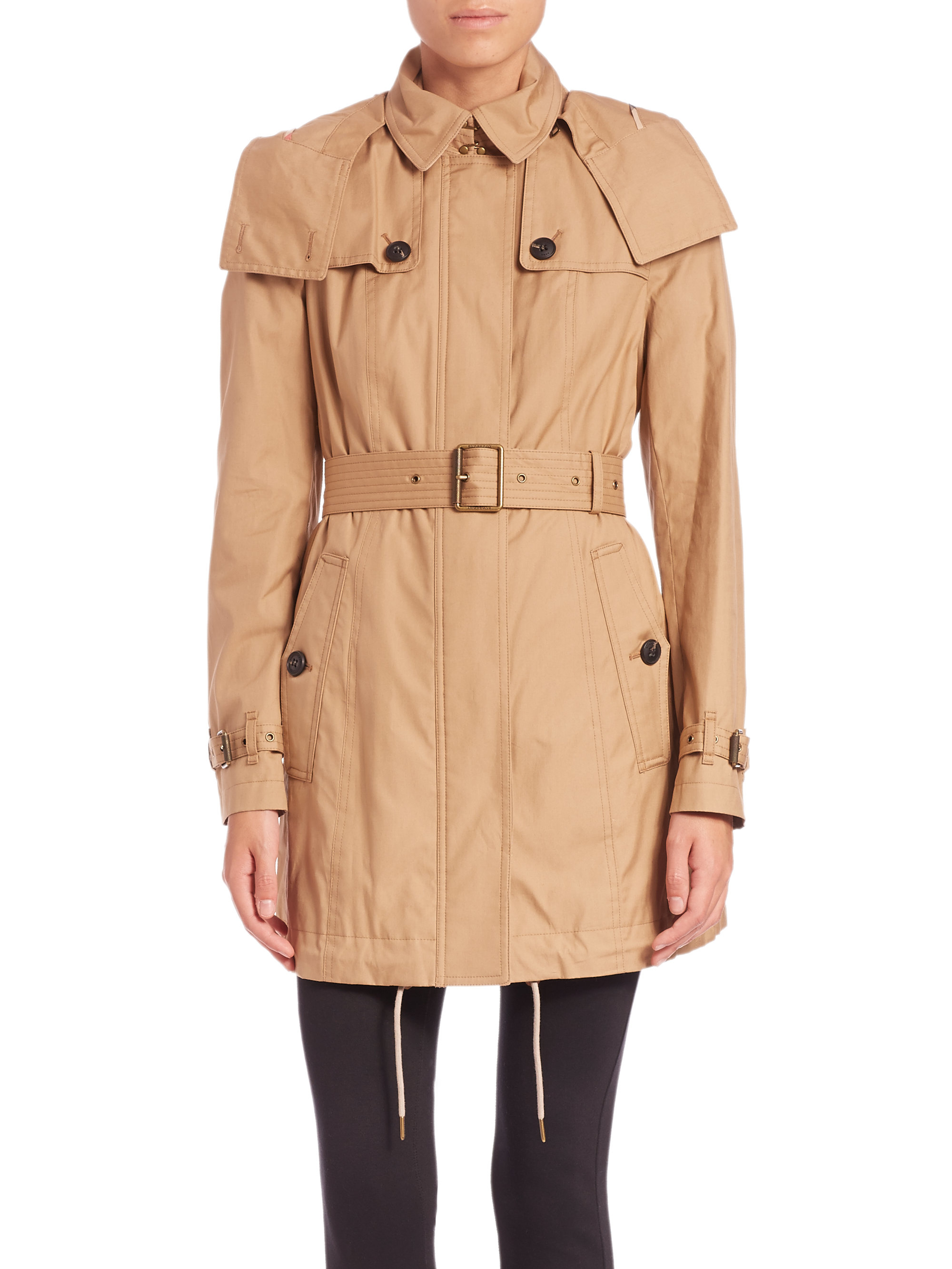 Burberry Brit Fenstone Short Trenchcoat in Natural | Lyst