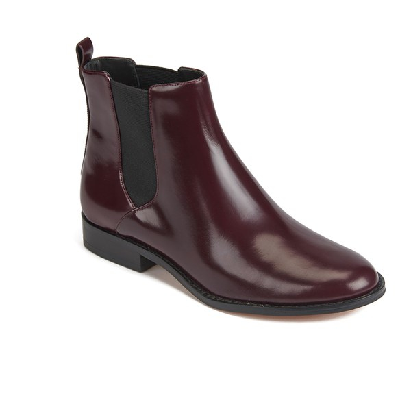 ladies burgundy chelsea boots
