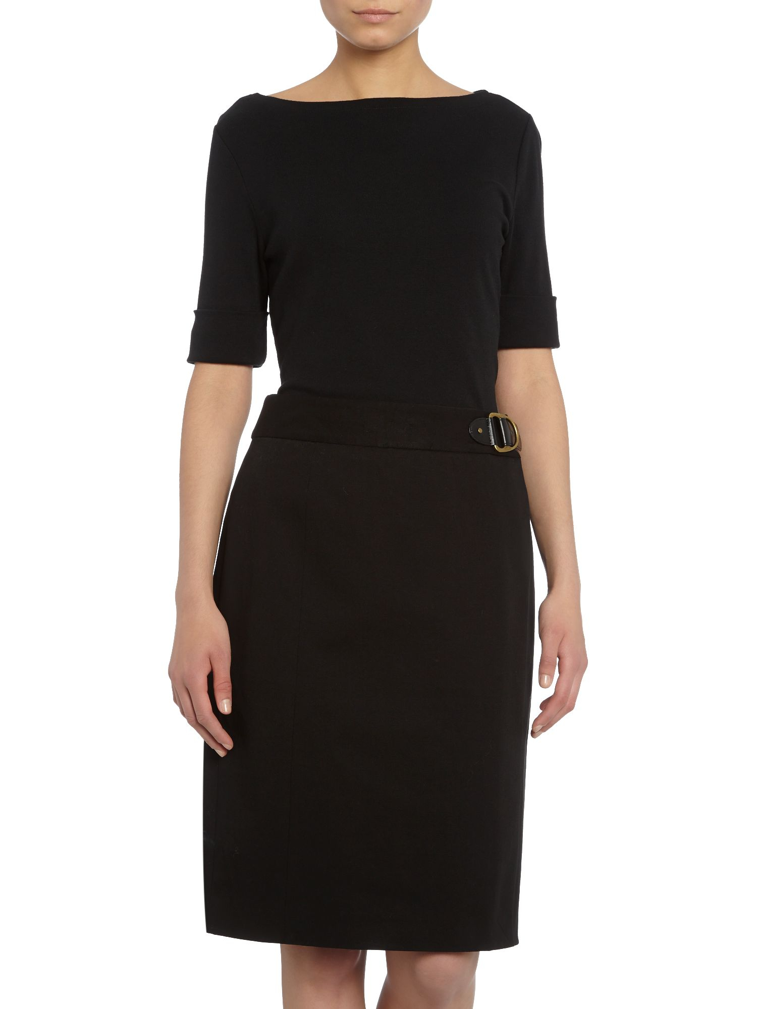 Lauren by ralph lauren Benny 3/4 Length Sleeve Boat Neck Knitted Top in