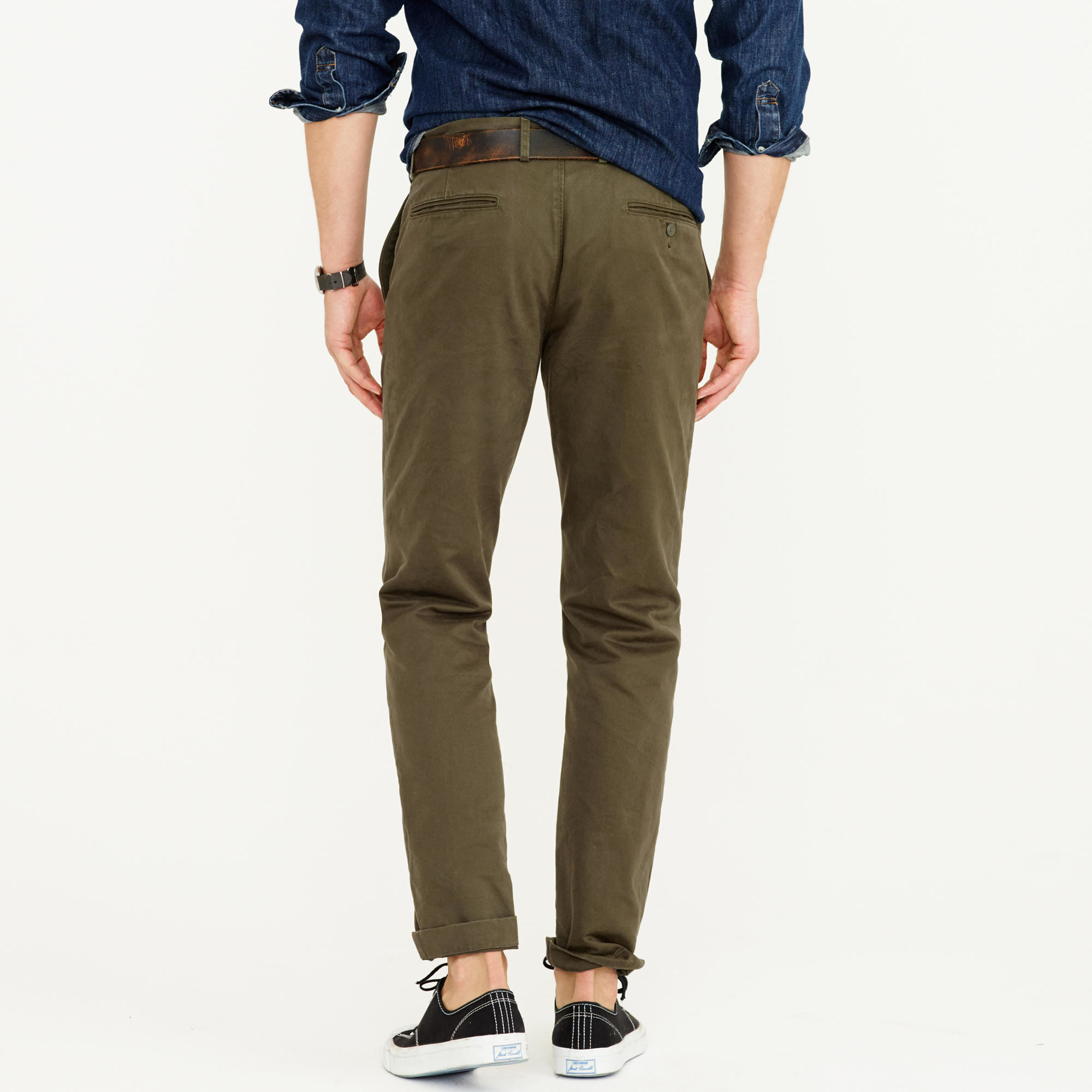 J.Crew Cotton Broken-in Chino In 770 Fit in Green for Men - Lyst