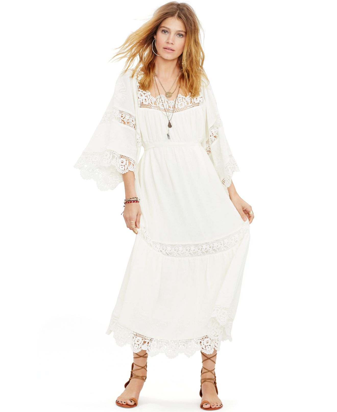 ralph lauren white maxi dress