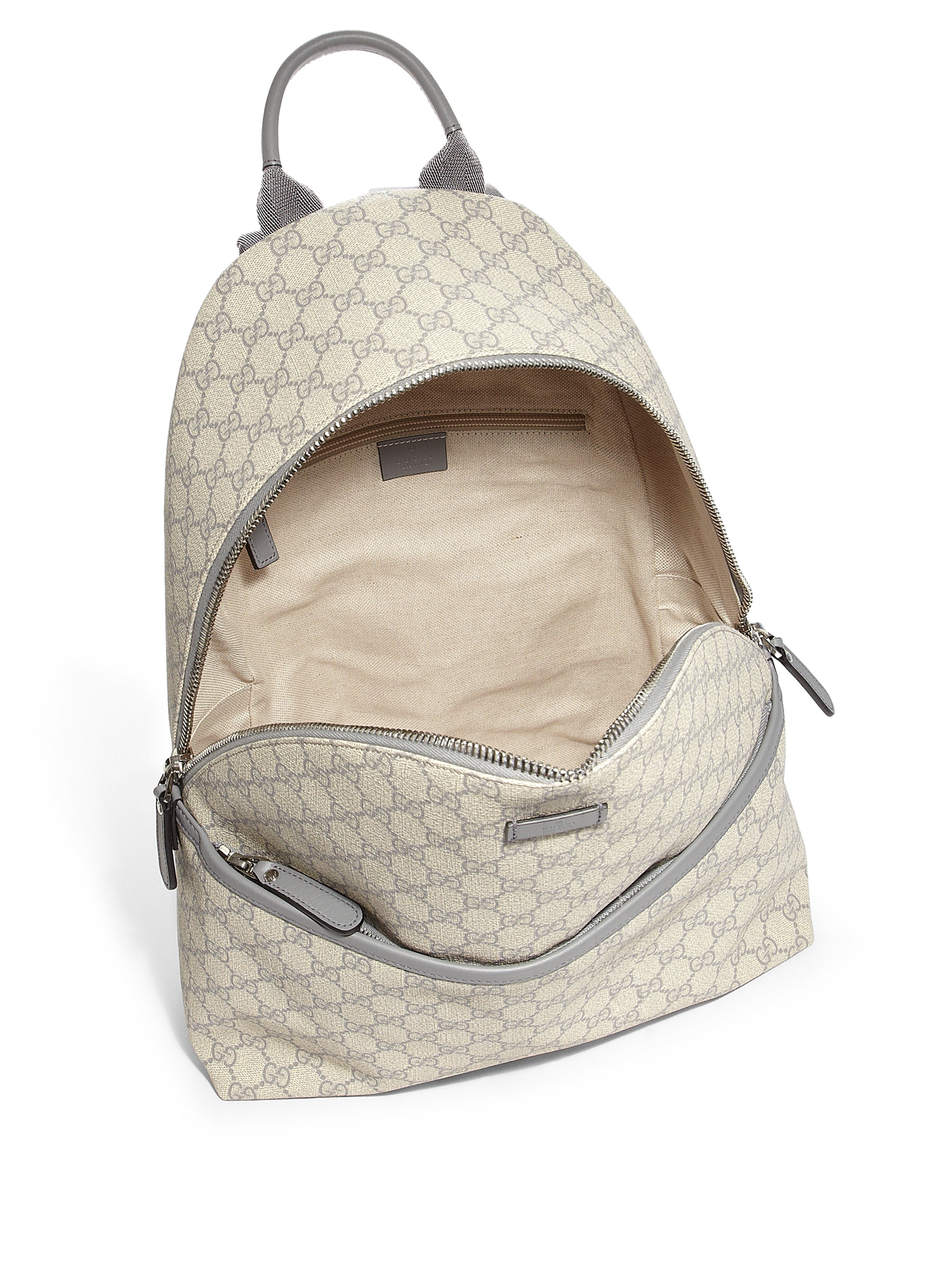 Lyst - Gucci Gg Supreme Canvas Backpack in Gray for Men