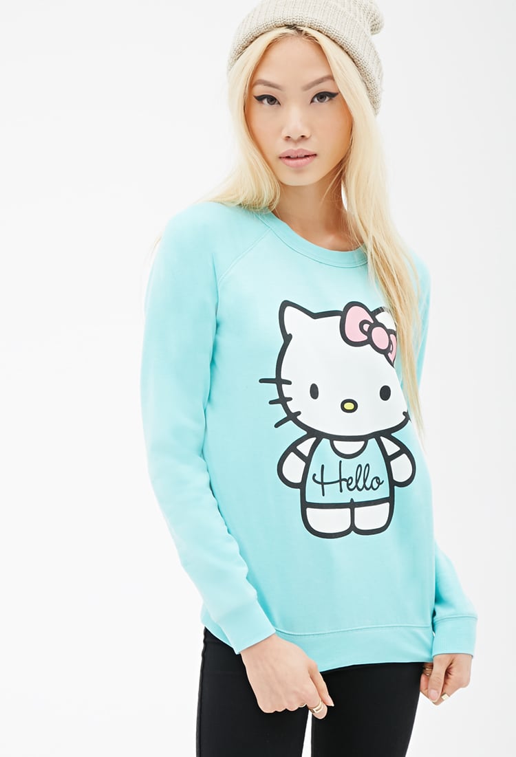 Lyst - Forever 21 Hello Kitty Sweatshirt in Green
